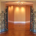 Custom Iron Doors with Gold Details in Illinois