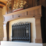 Decorative Iron Fire Place Screen with Scrolls in Wisconsin